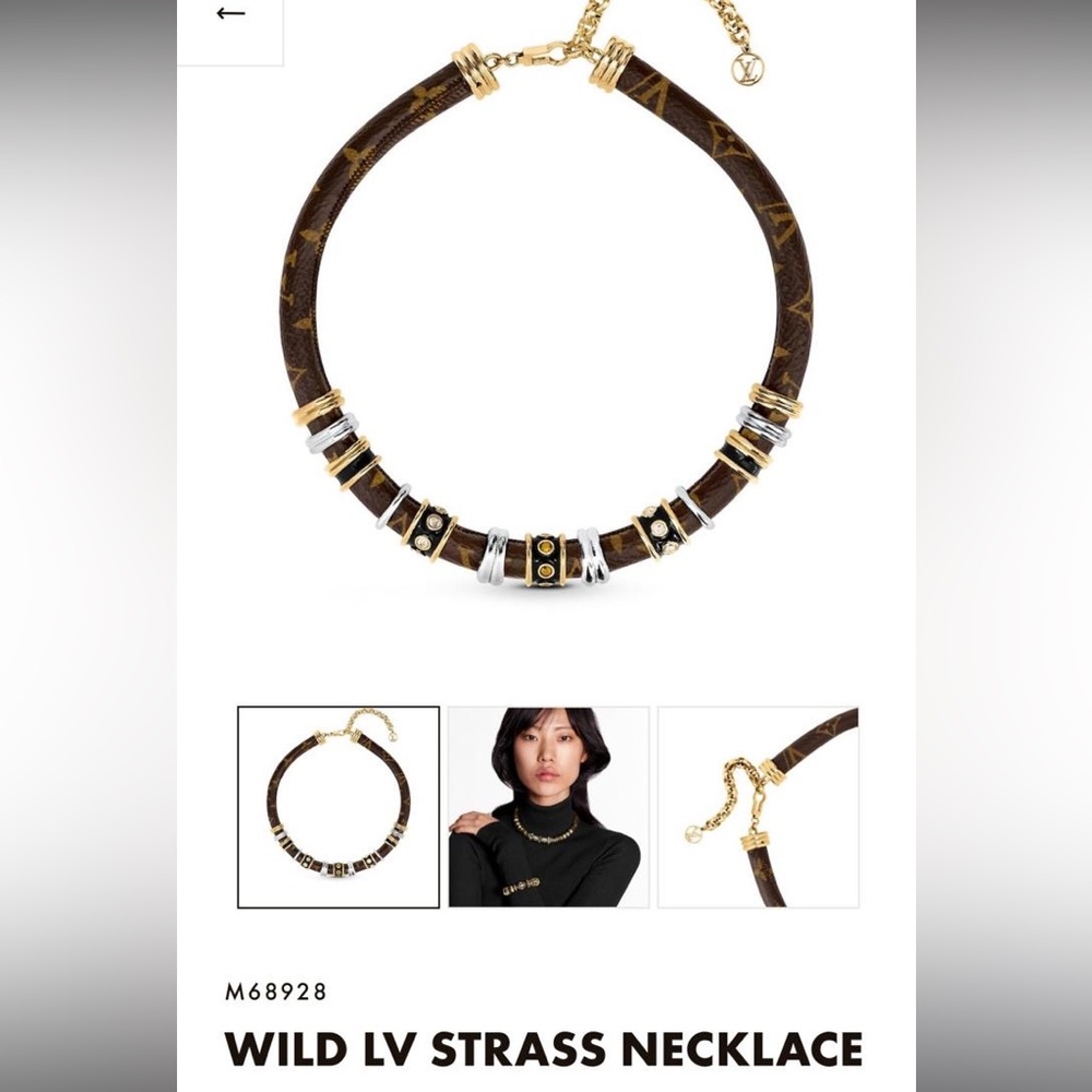 LV 🍁wild strass necklace new never used with box collectors piece - Picture 2 of 8
